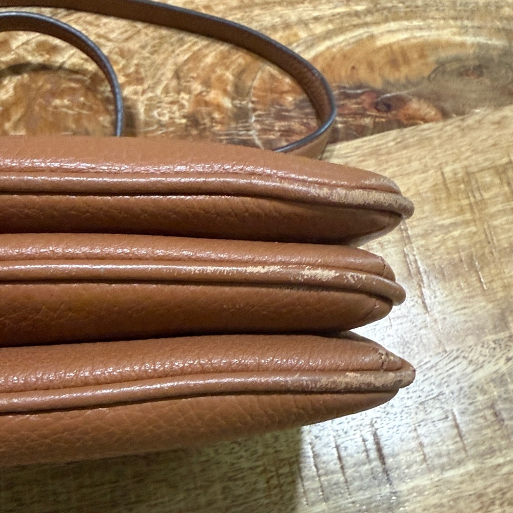 Kate Spade New York Leila Triple Gusset Crossbody Brown Bag - Picture 8 of 14